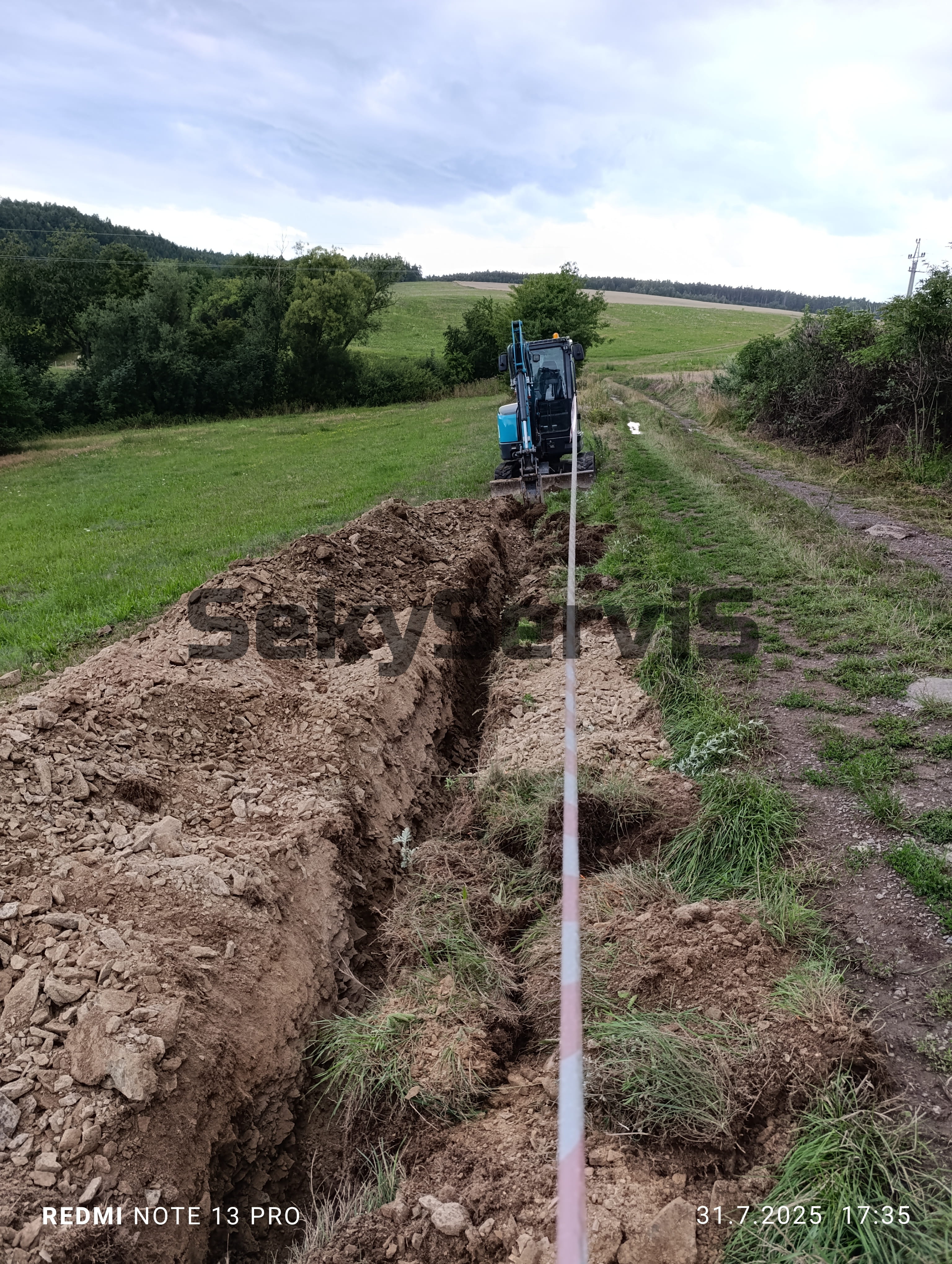 Zabezpečení staveniště páskou