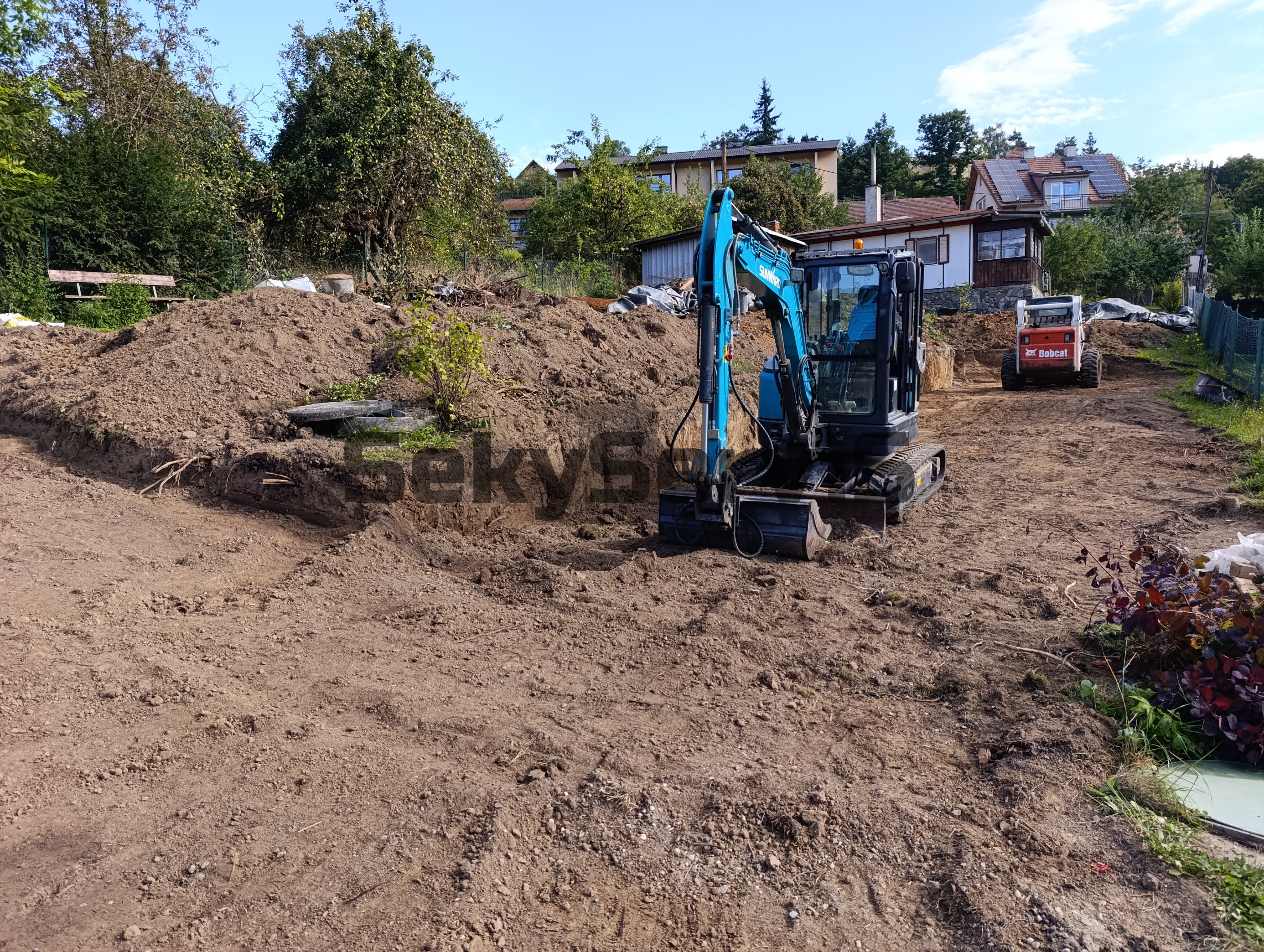 Úprava pozemku pro stavbu garáže