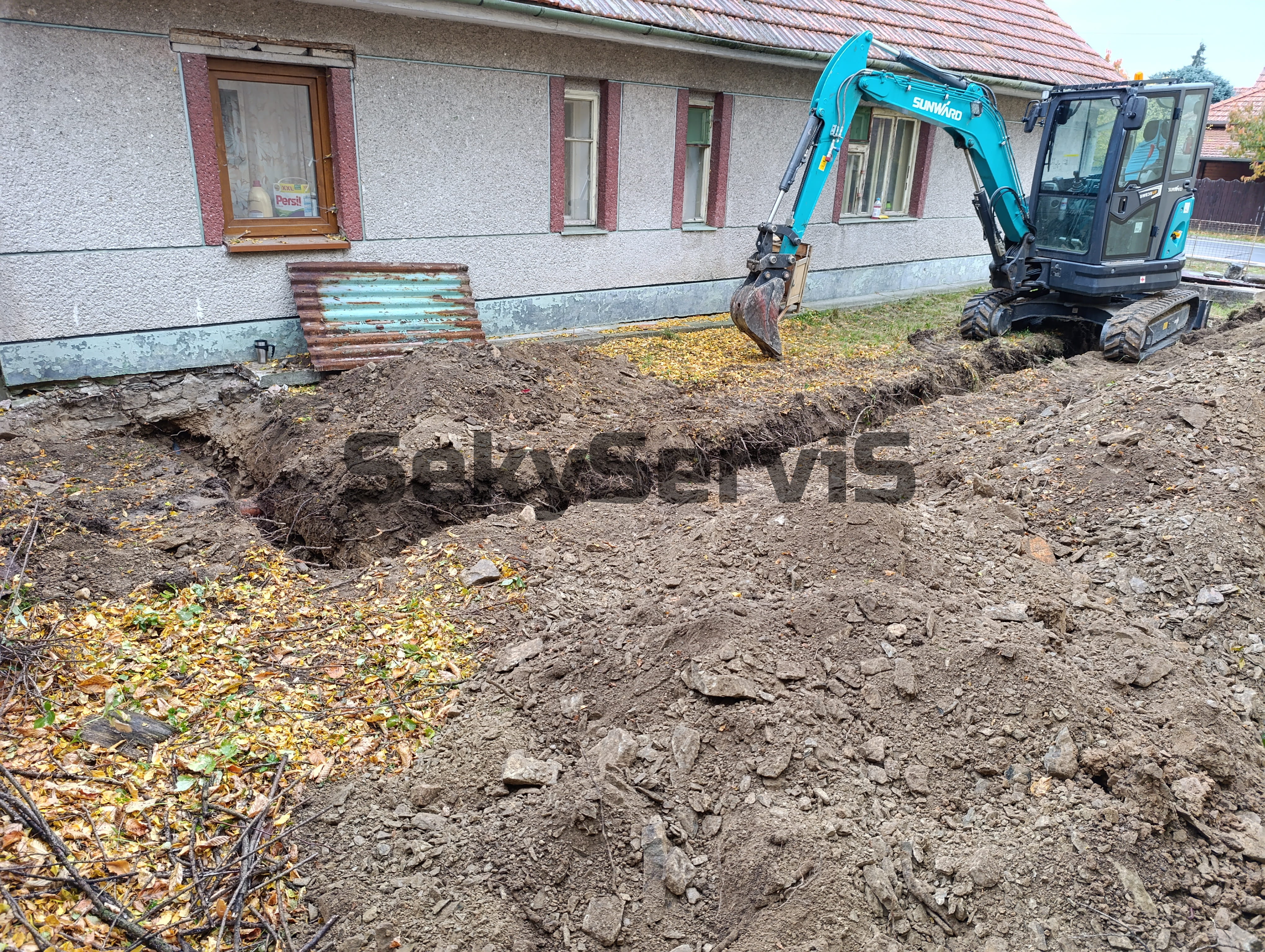 Výkop vodovodní přípojky