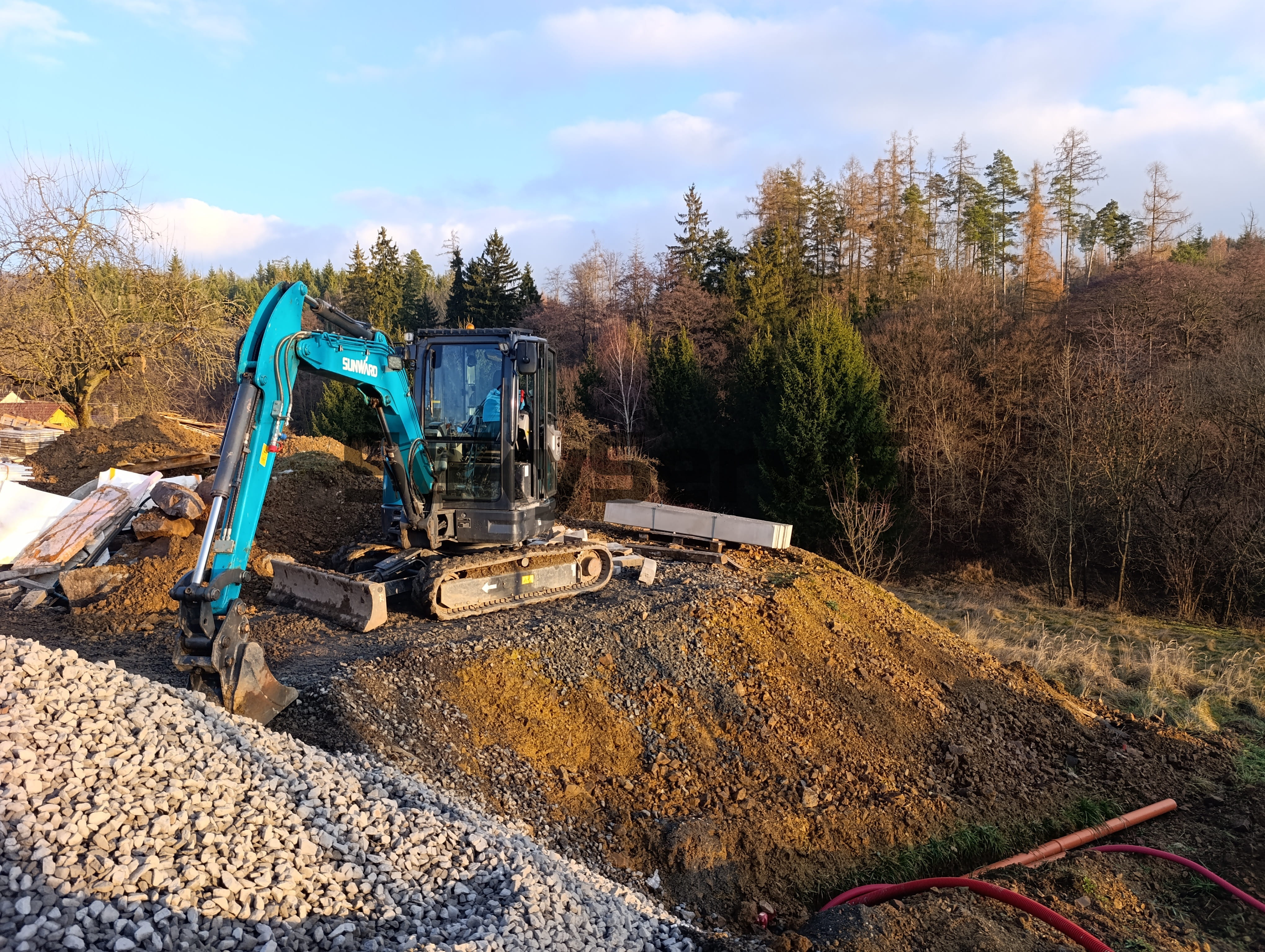 Výkop pro inzenýrské sítě